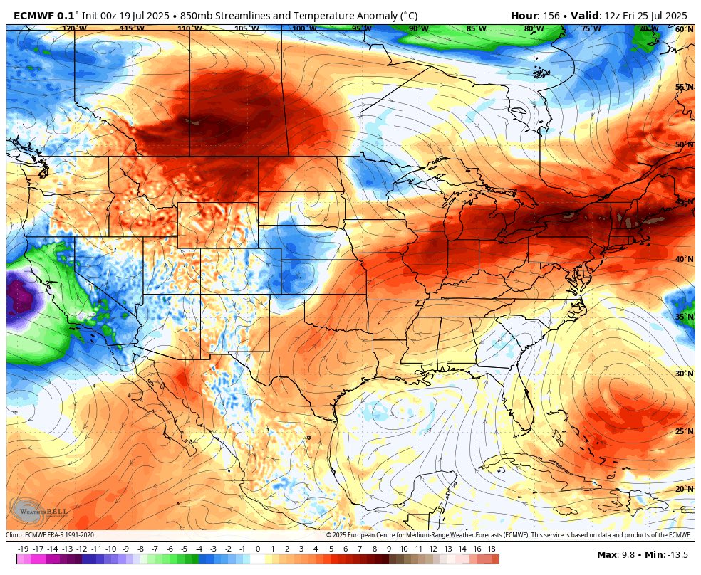 SNEWxCenter's tweet image. Heat returns late next week (Thursday-Saturday) with temperatures likely in the 90s and a potential heat wave