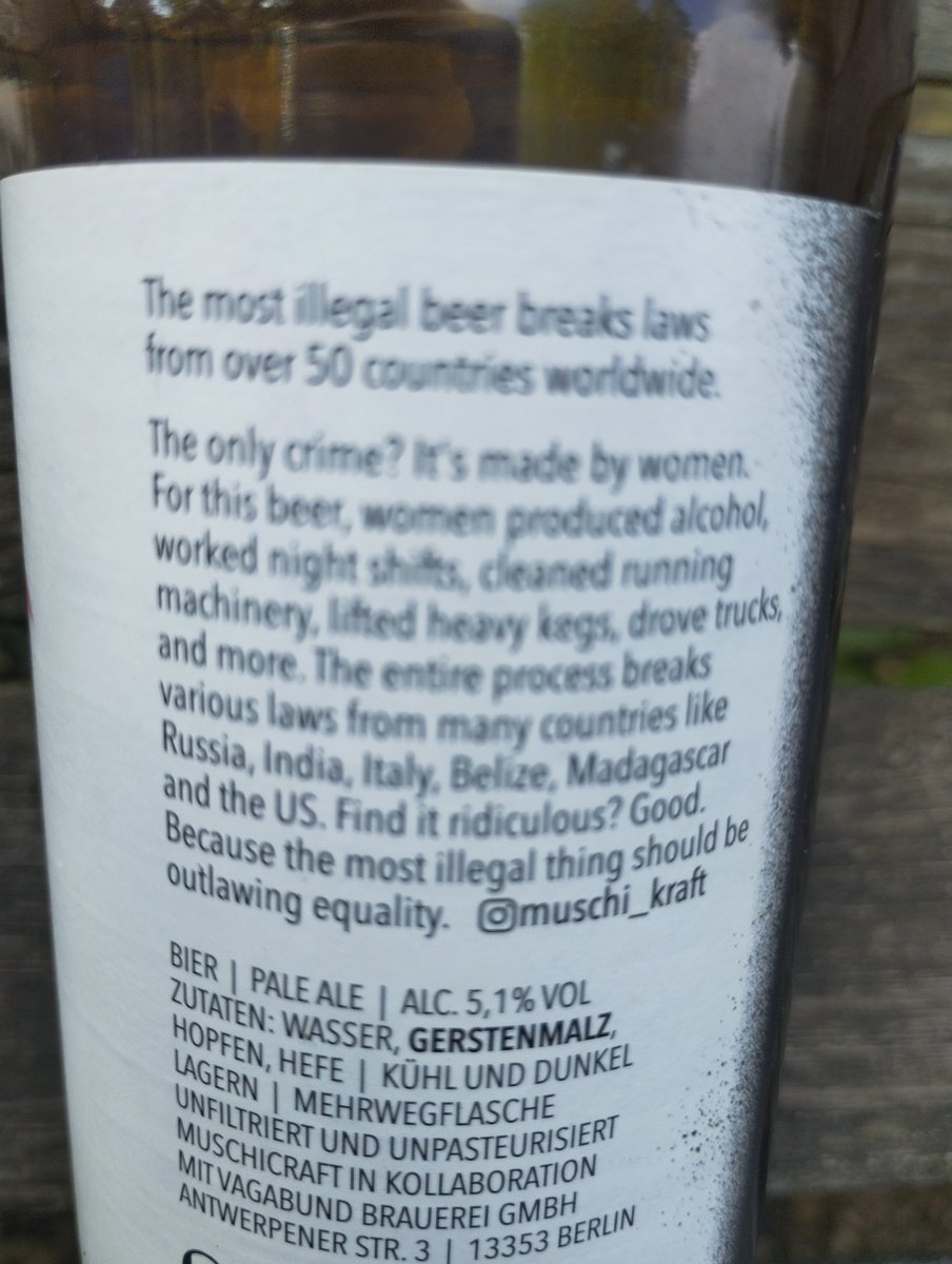 DocBizeps's tweet image. #muschicraft klingt zunächst wie der kreative Erguss einer fragwürdigen Incel-Begabung, is aber ein fabelhafter Gedankenanstoß

Im Geschmack wie&apos;n Abend in illustrer Frauengesellschaft-stilvoll, inspirierend&amp;amp; unvergleichlich bei
5,1 % alc

Geschlechterparitätische 8/10
#beerwatch