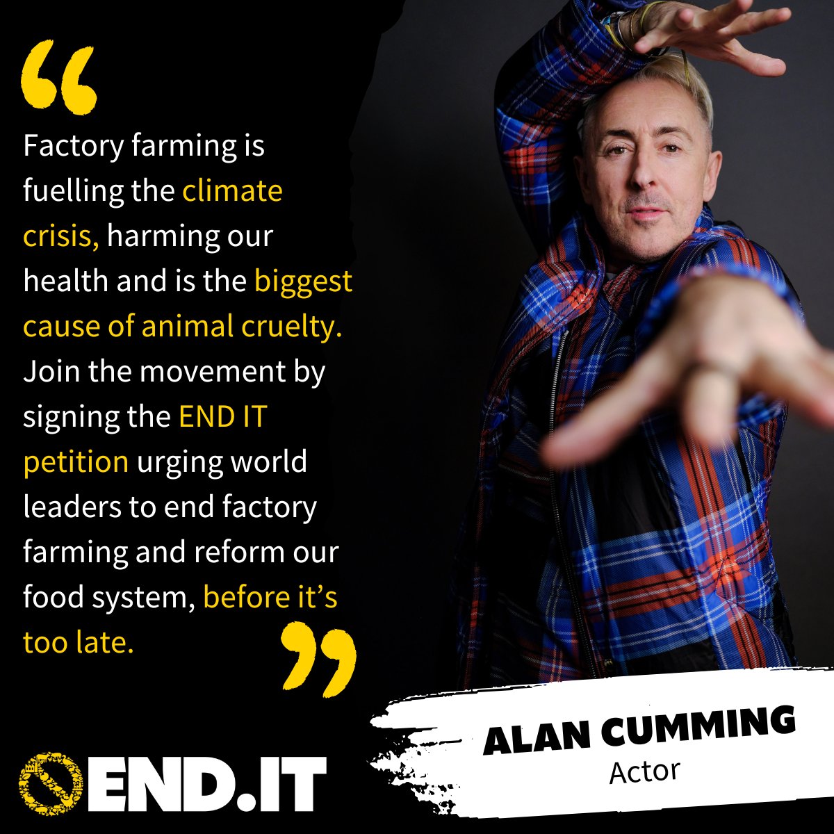 CIWF_Global's tweet image. 📢 Will you join our Visionary Alan Cumming and sign our petition calling on world leaders for food and farming reform?
✍️Help us reach 1 million signatures by signing here⬇️
bit.ly/3VsCCib