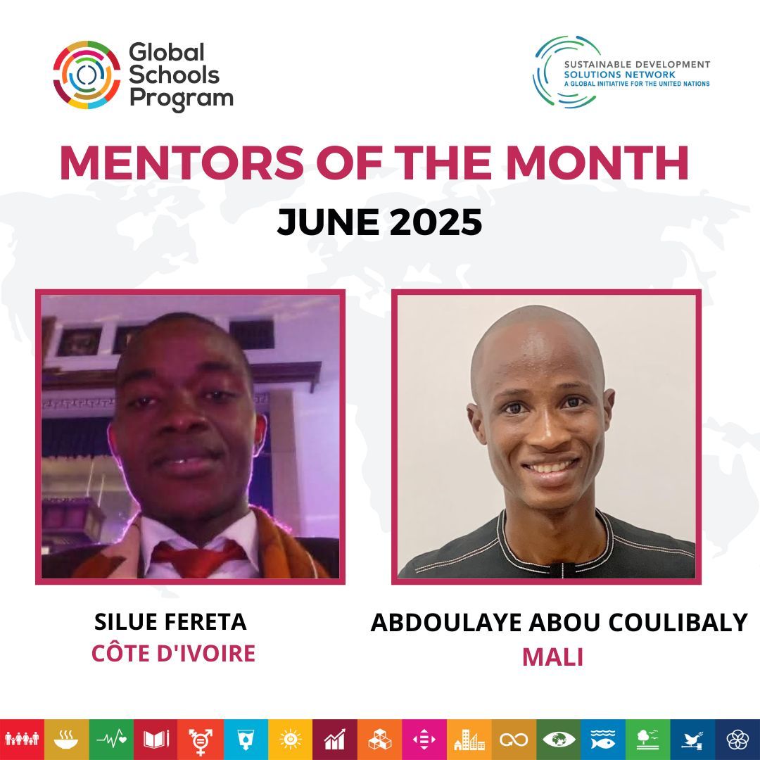 SDGsInSchools's tweet image. 🌍 #MentorsoftheMonth
Silue & Abdoulaye are leading a sustainability movement across West Africa. Through local #SDG integration, eco-clubs & mentorship, they are shaping changemakers in schools & communities.
🔗 Read more: buff.ly/yFboMrS
#ESD #YouthInFocus #GSP