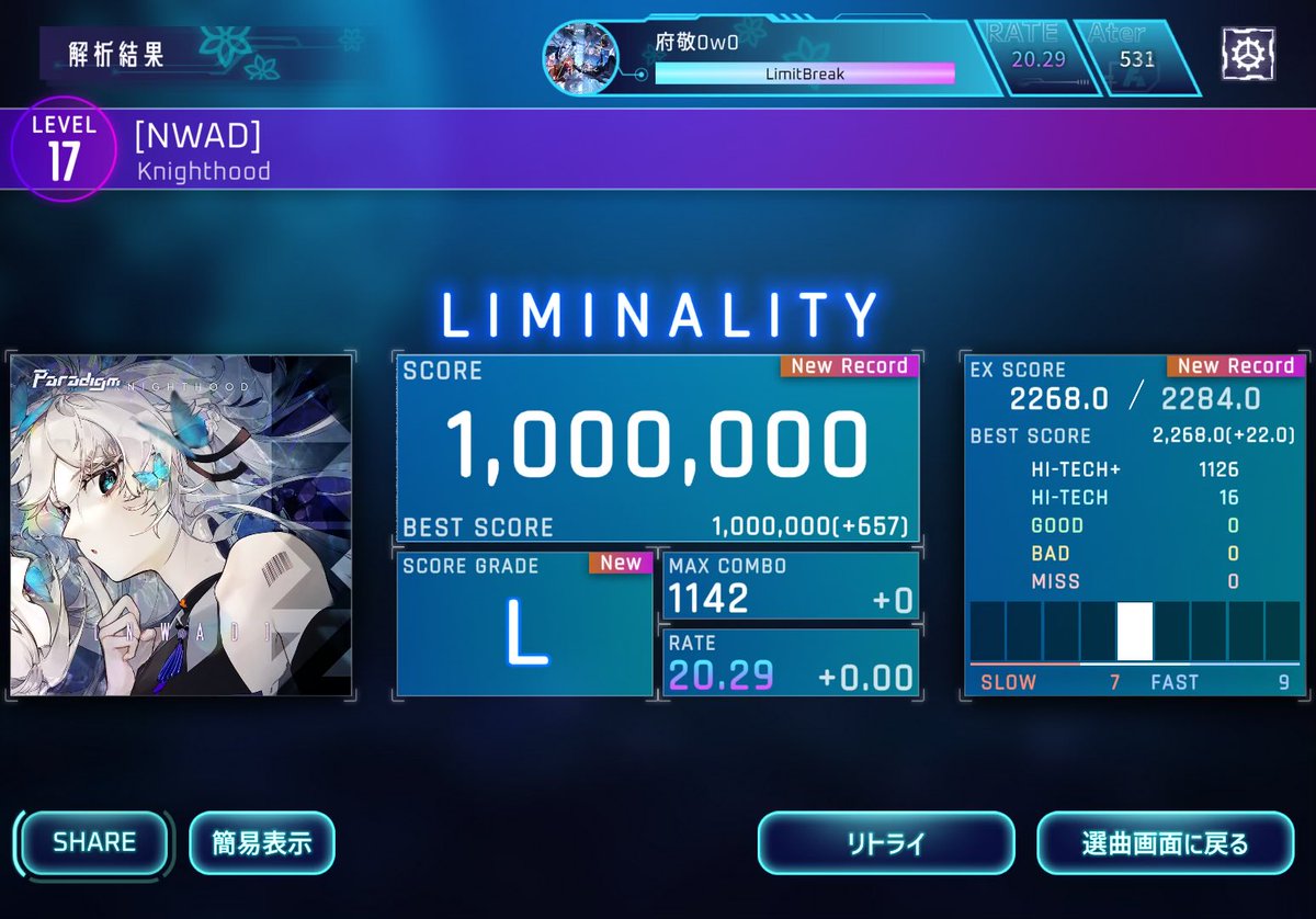 Atzewe0w0's tweet image. [NWAD][Wiz] - 1000000(+657)
#lim_game #Liminality
✌️