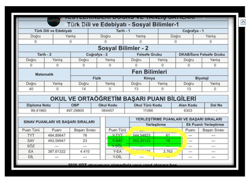 Türkiye 16'ncısı bizim aileden ! Bu haklı bir gurur bize bugünlük yeterli...

<a href="/UniBogazici/">Boğaziçi Üni.</a> <a href="/BilkentUniv/">Bilkent Üniversitesi</a> <a href="/METU_ODTU/">METU / ODTÜ</a> bu evladımıza tüm imkanlarızı sunun ve sahip çıkın yoksa yurtdışına transfer edecekler...  gerekirse bizim ile iletişime geçebilirsiniz....