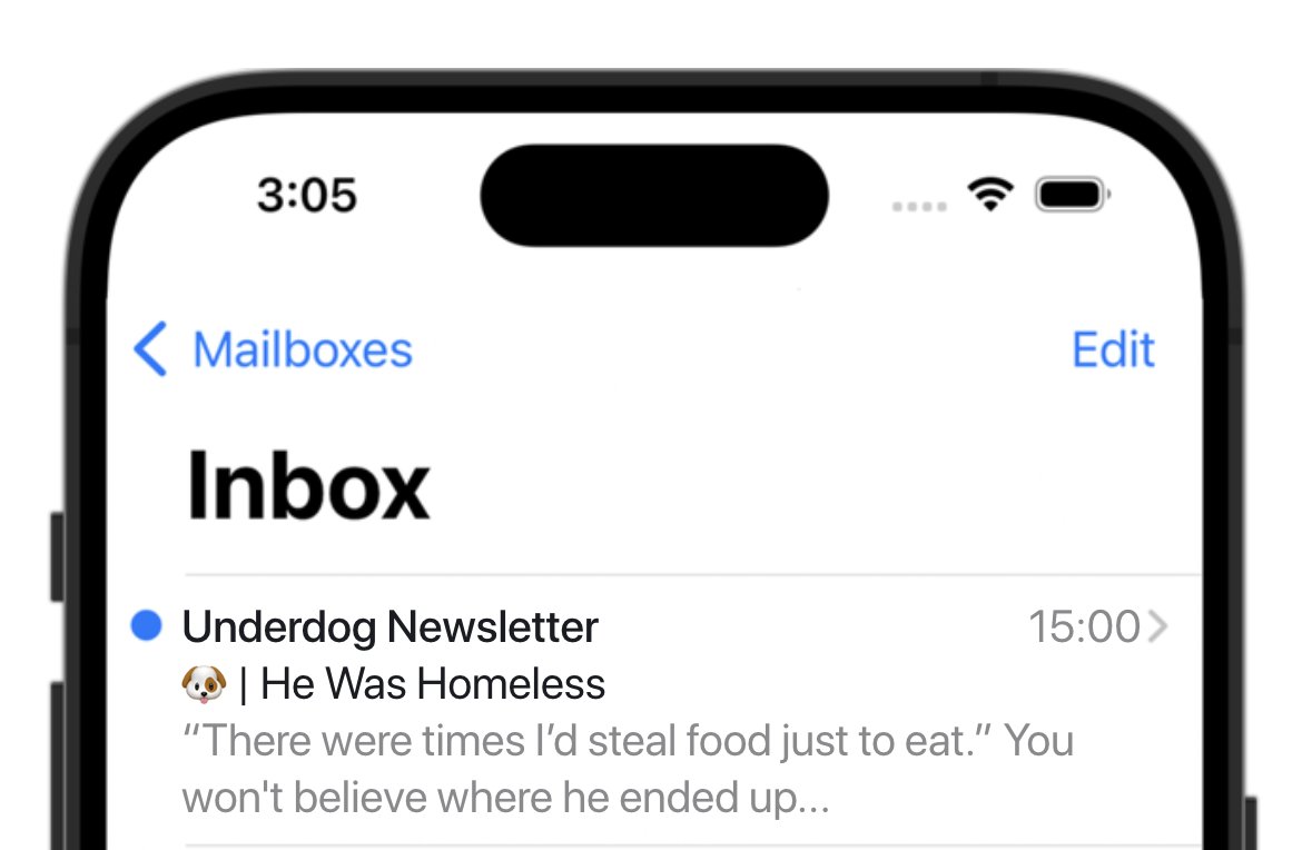 OSheaSEO's tweet image. Banger story coming in tomorrow's Underdog Newsletter.
If you're not one of the 25,631 people already subscribed, what are you doing??
Don't miss out.