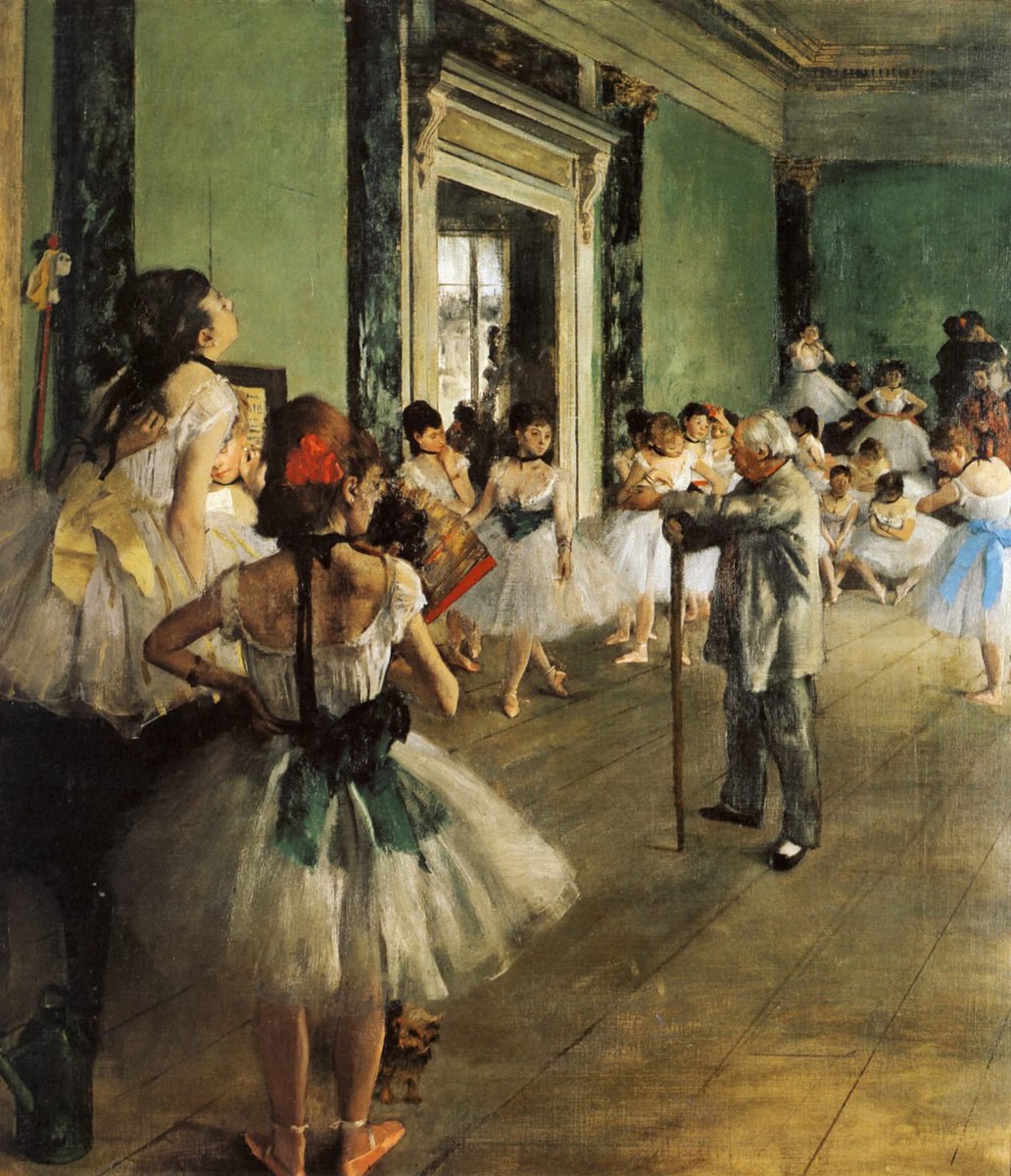 Happy birthday, Edgar Degas (1834–1917). The Ballet Class, c. 1871-1874, oil on canvas, Musée d'Orsay, Paris, France – “At the ballet Degas found a world that excited both his taste for classical beauty and his eye for modern realism.” – The Smithsionian