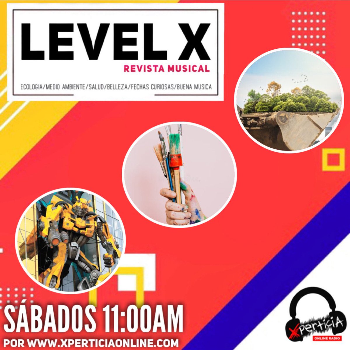 XperticiaOnline's tweet image. 🔵 TODOS los SÁBADOS 11:00am (Hora Bolivia); escucha “#LEVELX” 😉 una revista musical. 🎙Con: Coset Luque.

🔊 A través de: xperticiaonline.com 

#SintoniaCreativa
#XperticiaOnlineRadio
#RevistaRadial  
#RevistaMusical 
#RadioOnline #RadioOnlineBolivia