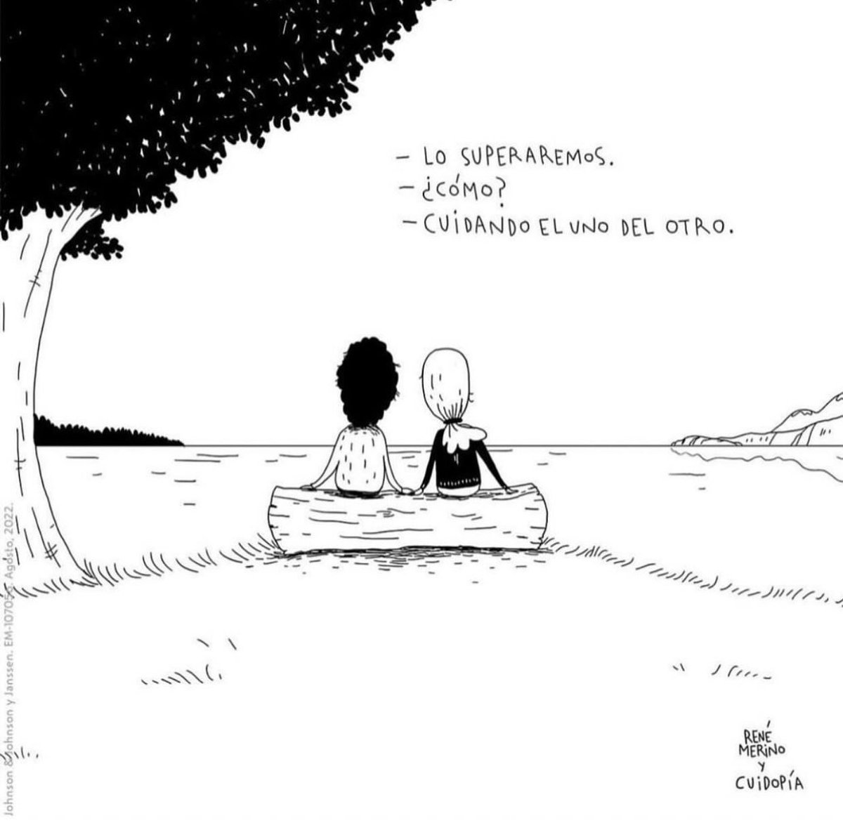 Cómo decía Bucay: “El verdadero amor no es otra cosa que el deseo inevitable de ayudar al otro para que sea quien es.”
Y cuando ese amor se convierte en refugio, en abrigo frente a las tormentas de la vida, cobra un valor incalculable.
Ilustración de <a href="/rene_estamal/">René Merino</a>