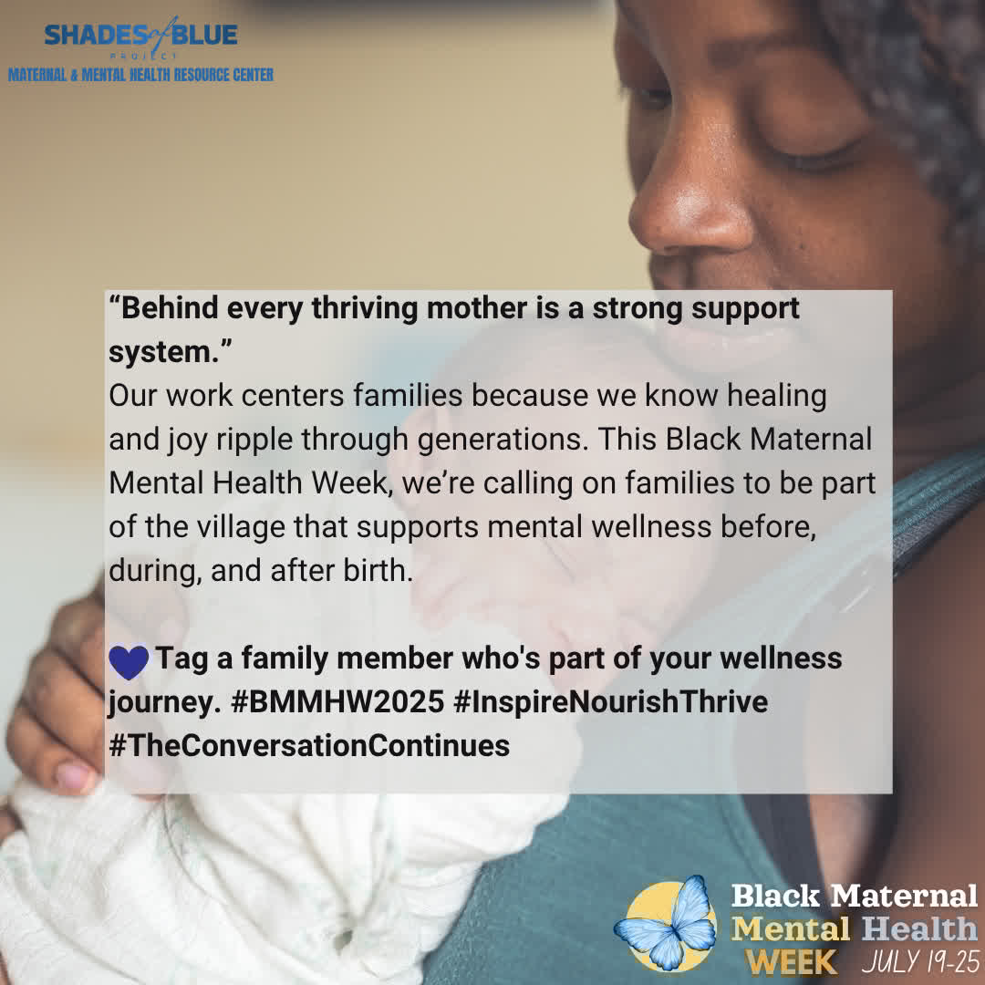MomsRising's tweet image. Today, the first day of Black Maternal Mental Health Week 2025, and every day, we stand in solidarity with Black mothers and birthing people and @shadesofblueprj advocating for a future where health equity is a reality. Join us in calling on Congress to support funding for…