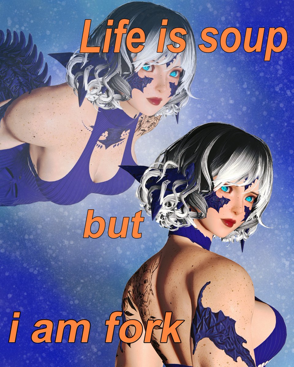 Alt:
fork is soup
I am but
Life