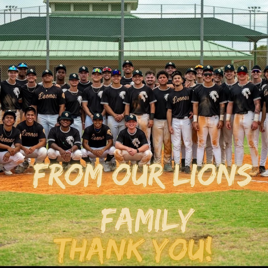 Hialeah Lions (@bocalions561) on Twitter photo As our season has come to an end The Lions Family wants to thank everyone who makes each season special. Thank you! Once a lion always a Lion. Roaring into next year. <a href="/SFCBL_Official/">South Florida Collegiate Baseball League</a> #SFCBL #LionsNation #ForThePrideš¦ As our season has come to an end The Lions Family wants to thank everyone who makes each season special. Thank you! Once a lion always a Lion. Roaring into next year. <a href="/SFCBL_Official/">South Florida Collegiate Baseball League</a> #SFCBL #LionsNation #ForThePrideš¦