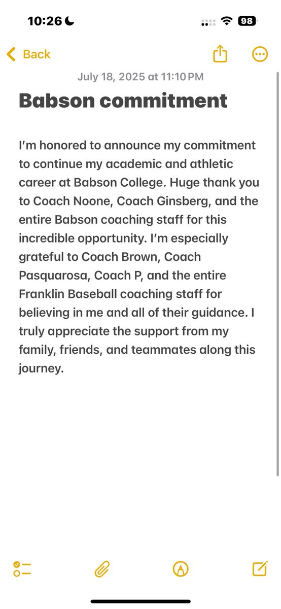 Babson ‘30
<a href="/FHSCoachZBrown/">Franklin High School Baseball, MA</a> 
<a href="/CoachTPasq/">Franklin Post 75</a>