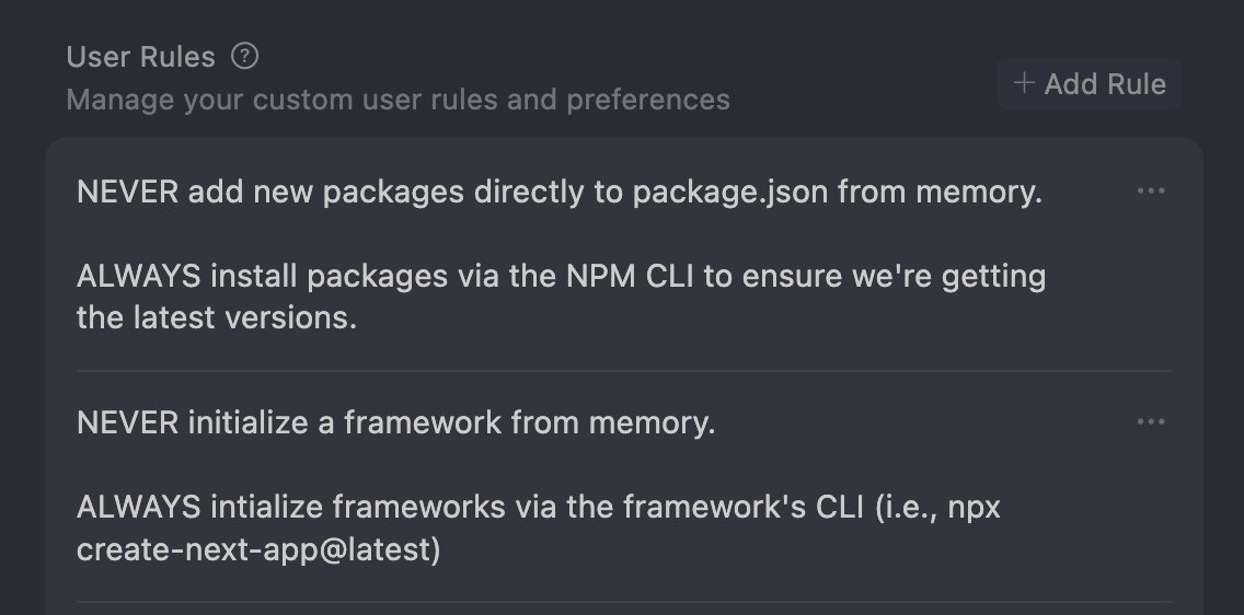 johnmpotter's tweet image. Are there any scenarios where you wouldn't want these two @cursor_ai rules to apply?