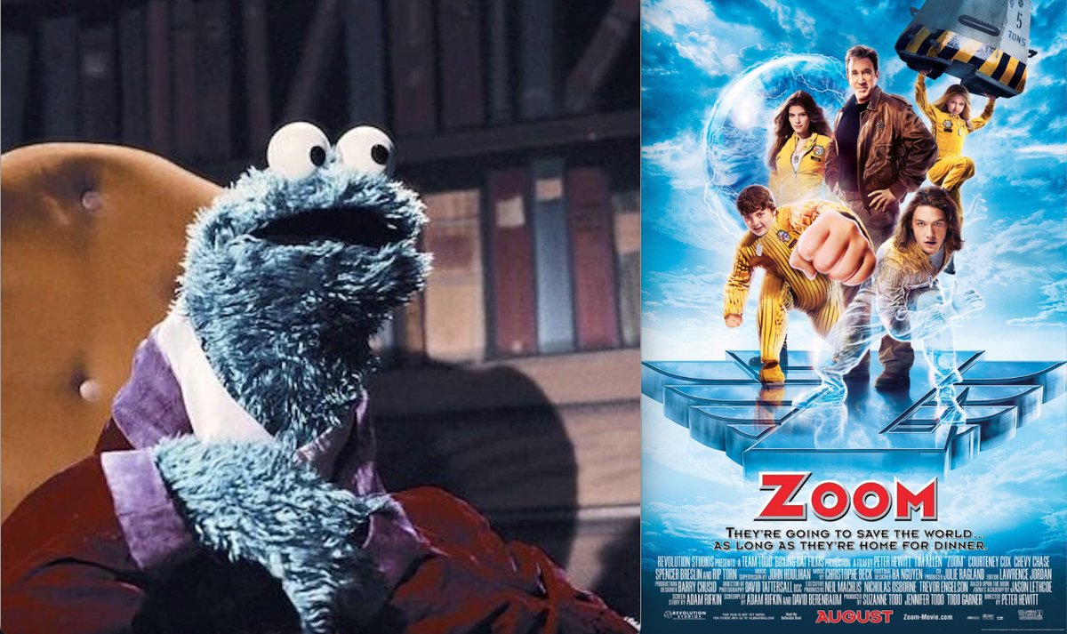 f_CookieMonster's tweet image. Cookie Monster movie review: Zoom (2006)
Dis be less a movie and more an interminable collektion of lame musical montage sekwences punctuated by occasional attempts at a plot, charakter development and, worst of all, humor.
It say a lot about dis catastrophe dat de most…