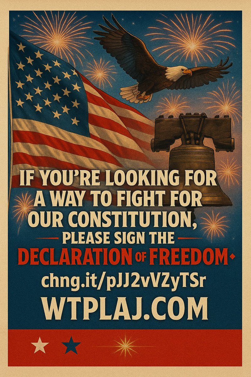 🗽 WE THE PEOPLE HAVE HAD ENOUGH
The Constitution was written by the people, for the people—and it’s time we remind our government of that.

📜 Sign the Declaration of Freedom
Join us in standing for liberty, justice, and accountability across ALL branches of government.

🇺🇸 This