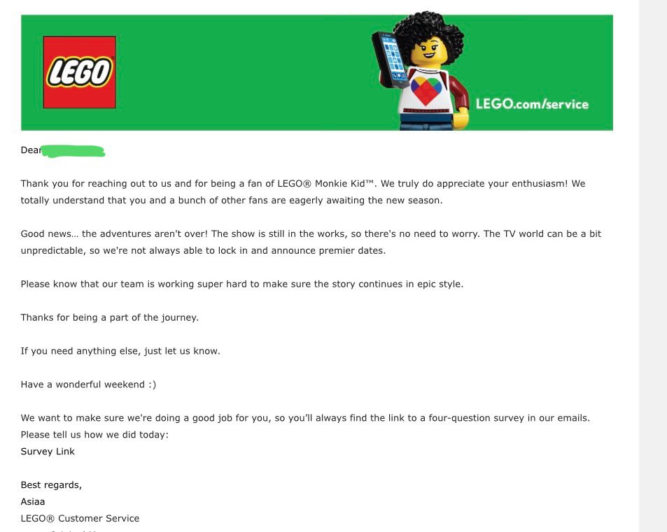 rosemaryduexx's tweet image. Everyone I got mail! It’s only been a few hours woah! This is quite reassuring! I love lmk! #RenewMonkieKid #LEGOMonkieKid