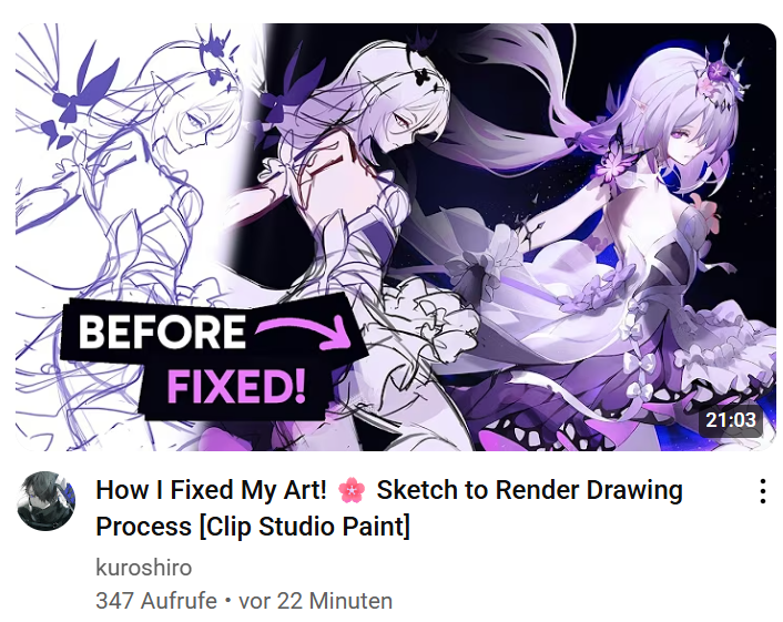 KuroshiroX's tweet image. New Video! I almost dropped this drawing but I observed my mistakes and fixed it! Here's my process :)
youtu.be/buFe7kv400o?si…