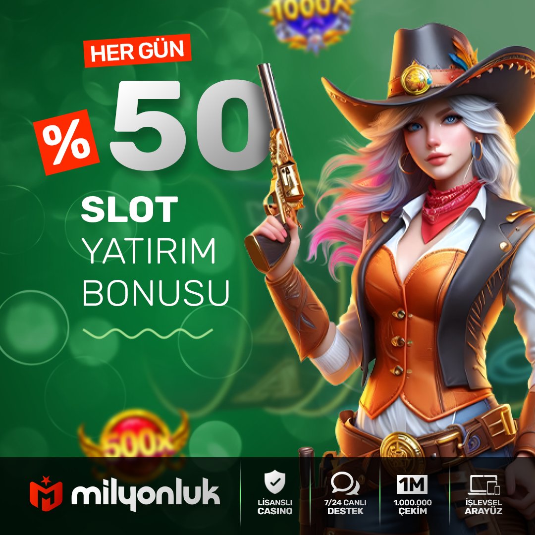%50 SLOT ÖZEL YATIRIM BONUSU

Milyonluk'tan slot oyuncularına efsane bonus!

💚 Slot severlere özel, yatırımınızın yarısı kadar bonus anında tek tıkla hesabınızda! 5.000 TL'ye kadar yatırımlarınız için %50 bonus fırsatını kaçırma!

🧿 milyonluk.link