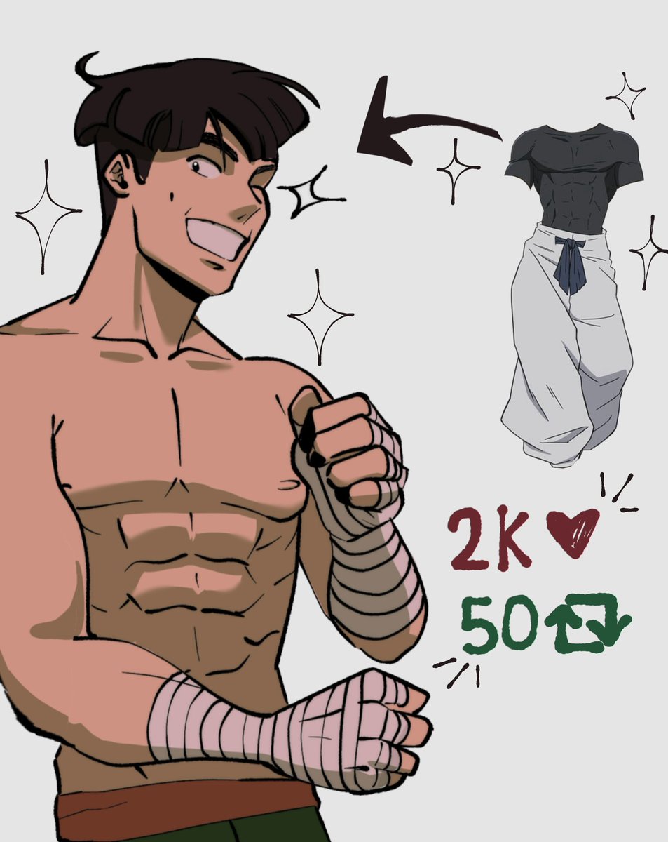 emiidraw's tweet image. 🙂‍↕️#rocklee #toji
