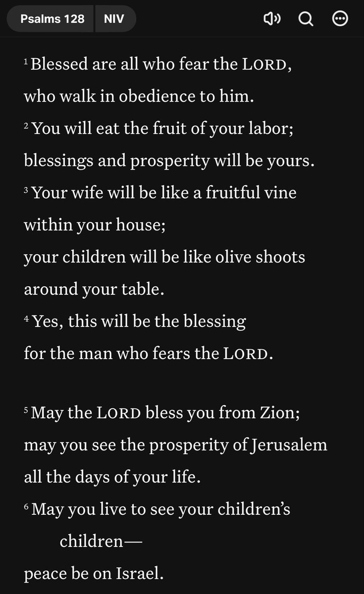 JordanBallor's tweet image. Psalm 128 points towards the blessings that God graciously provides even in a fallen world, the promises that are embedded in the curses of Genesis 3, prosperity characterized by productive work and fruitful procreation.