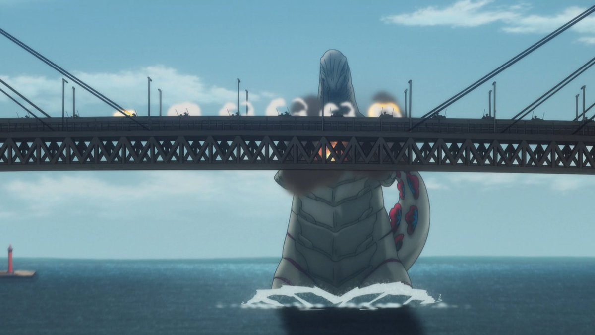 Coopaify's tweet image. A kaiju that resembles Godzilla appears in the latest episode of Kaiju No. 8 Season 2