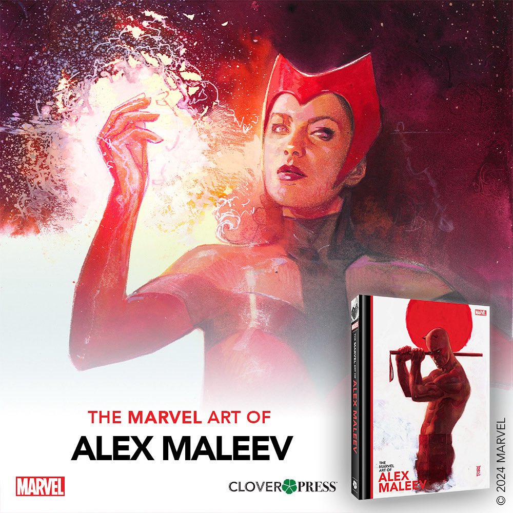 clover_press's tweet image. The Marvel Art Of Alex Maleev collects Maleev’s sublime artwork on Marvel titles including Daredevil, Spider-Woman, and Moon Knight, and includes never-before-seen sketches, behind-the-scenes material, and an introduction by @BRIANMBENDIS
Available at Cloverpress.us!
