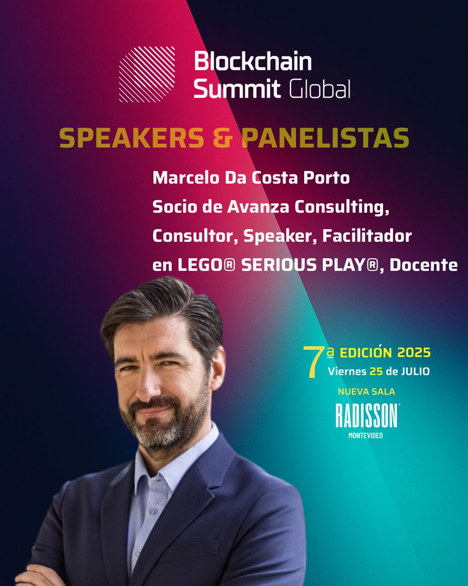 TheBSGlobal's tweet image. 🧩 Marcelo Da Costa Porto en #BSG2025
Consultor, speaker y facilitador en LEGO® SERIOUS PLAY®.
Nos invita a diseñar soluciones desde el juego, la empatía y la estrategia.
📅 25 de julio – Radisson Montevideo
🔗 Tickets: lnkd.in/dPP7_a-C
#SpeakersBSG #Innovación