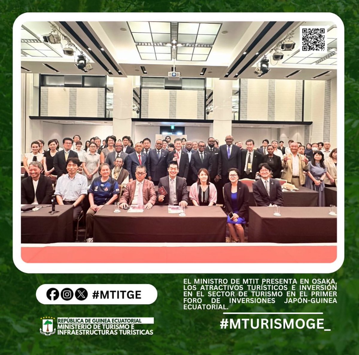 El Ministro de Turismo e Infraestructuras Turísticas @mturismoge_  presenta en Osaka, los atractivos turísticos e inversión en el sector en el primer foro de inversiones Japón-Guinea Ecuatorial.

#mtit #mturismoge #mturismo #turismo #turismoenguineaecuatorial #hablemosdeturismo