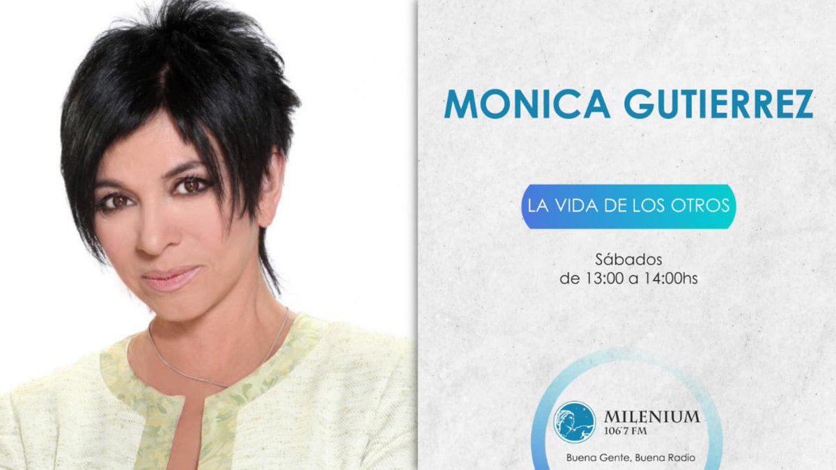 monigps's tweet image. Todos los sábados a las 13 hs no te pierdas #LaVidaDeLosOtros por @fmmilenium 📻 106.7 FM