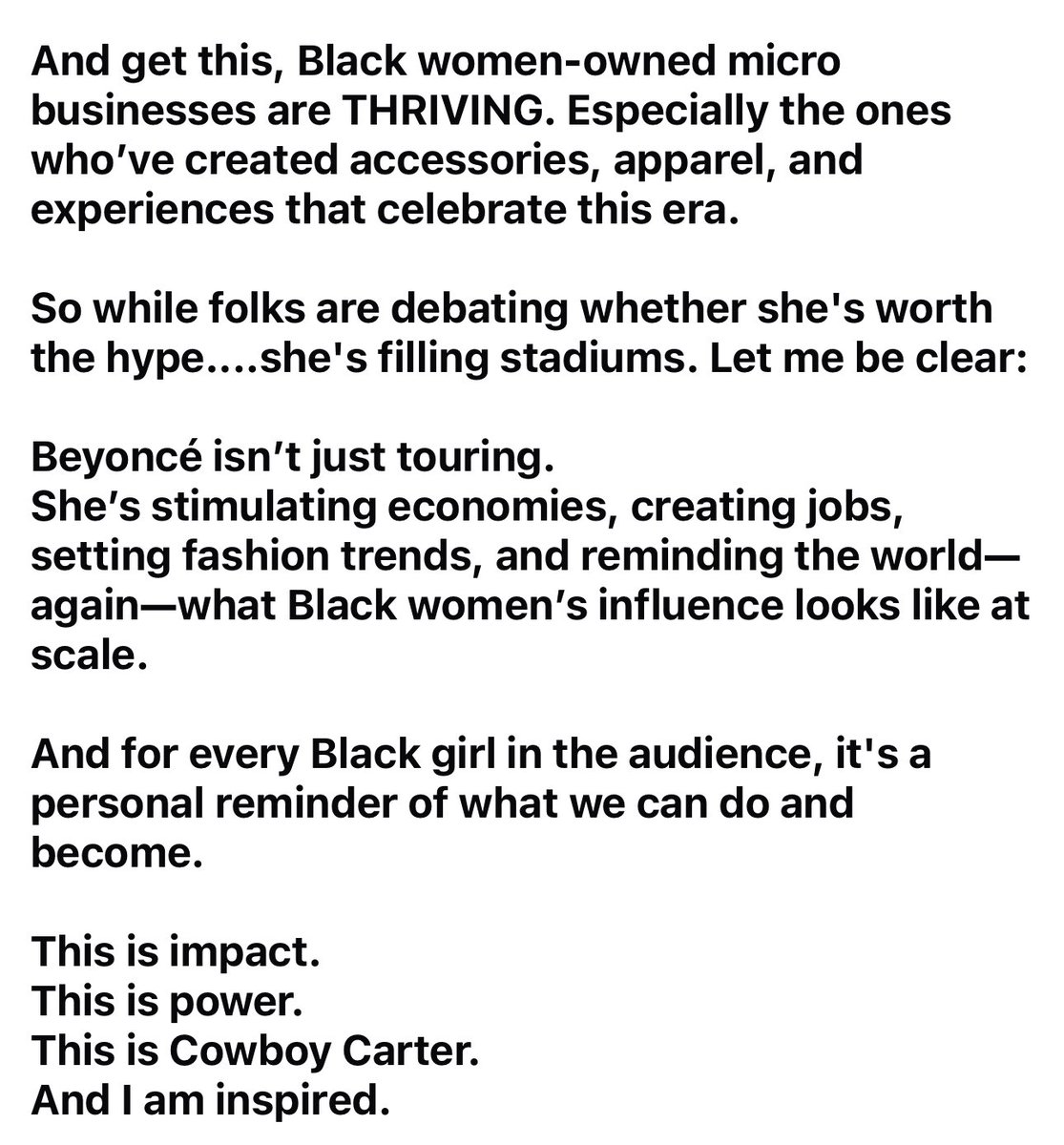 msyonceslay's tweet image. Oh she ate this caption. Beyoncé is the most influential artist in the industry ✨