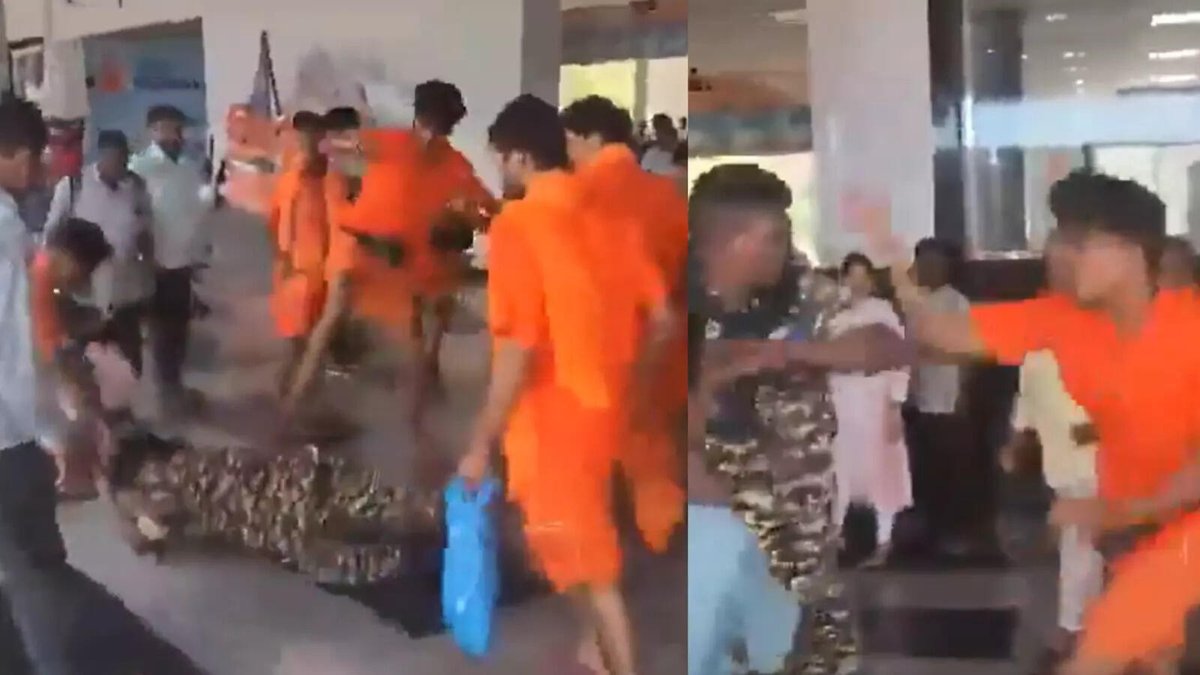 SumitHansd's tweet image. In UP's Mirzapur, a CRPF personnel was brutally assaulted by the Kanwariyas at the railway station.
Who will speak for him?
The answer is: Nobody.