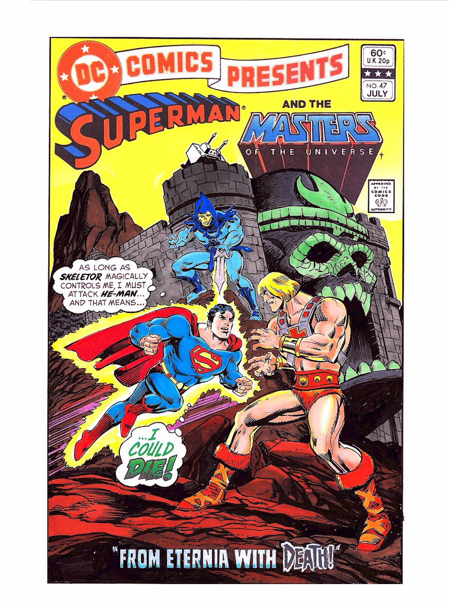Bob_Layton's tweet image. This was one of the more unusual commissions from my recent visit to @InkinkArt in Singapore. This color cover recreation of DC Comics Presents #47 was originally drawn my the late Ross Andru. @DCOfficial #Superman #MastersoftheUniverse