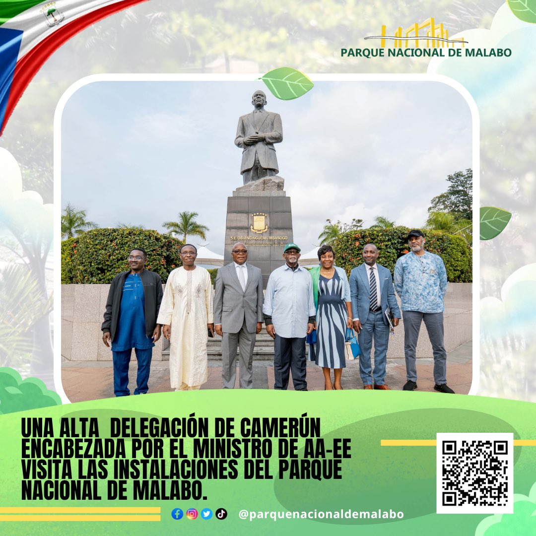 Una alta delegación de Camerún visita el Parque Nacional de Malabo.

#parquemalabo #parquenacionaldemalabo #unicef #turismo #formacionmonitores #paraueinfantil #parquemalabo #parquenacional #parquenacionaldemalabo #guineaecuatorial #guineaecuatorial❤️🇬🇶 #turismo #parque