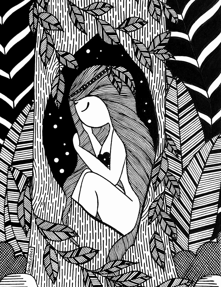 Inktober52 Prompt 27 - Home

I am at home when I am at with myself.

"Where is my home?", I asked Mother Nature.
..(Cntd below)..

#Doodleebee #intober2025 #inktober #inktober52 #MotherNature #earth #art