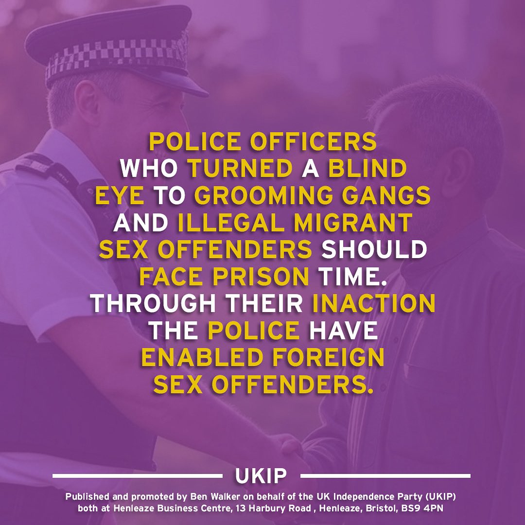 UKIP's tweet image. The police are sadly becoming part of the problem.