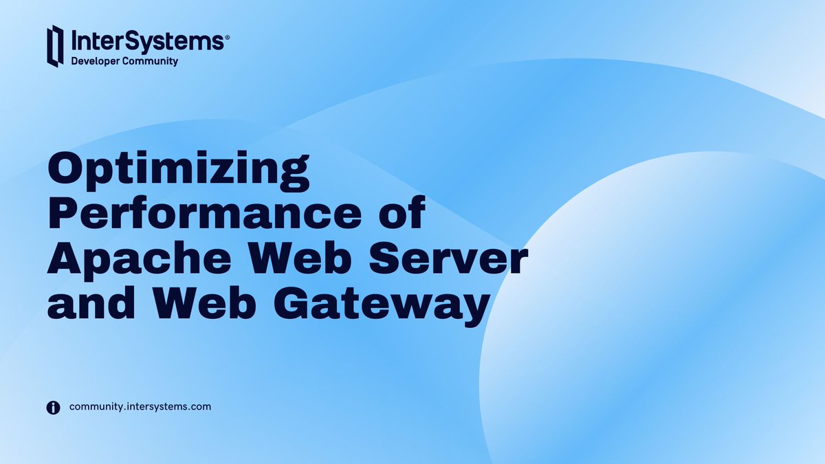 InterSystemsDev's tweet image. ⚙️ Using Apache with #InterSystemsIRIS or #FHIR? Learn how to test and optimize your #WebGateway setup for maximum performance, especially with IRIS 2023.3 and higher 👇

community.intersystems.com/post/optimizin… 

 Learn how to real-world InterSystems deployments! #Apache