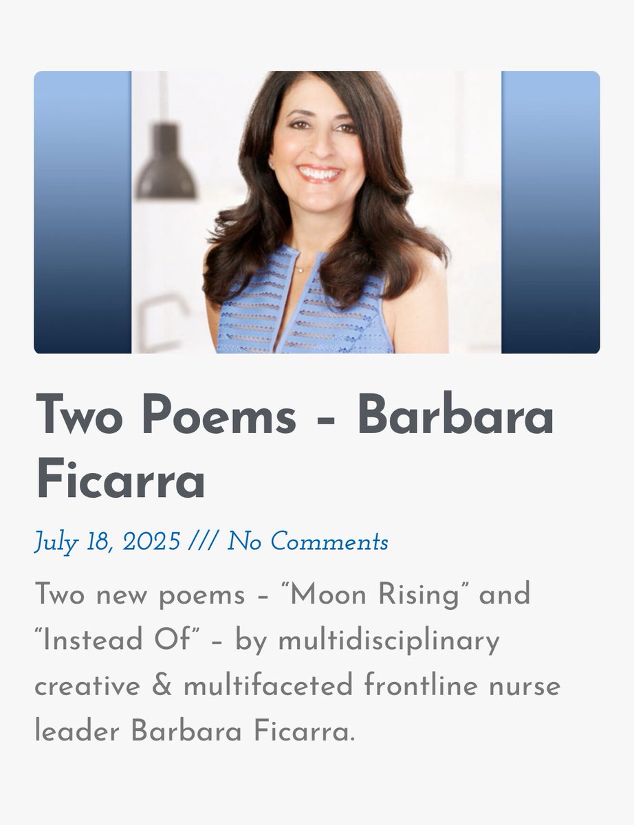 Two new poems: Moon Rising &amp; Instead Of ~ published by Hudson Valley Writers Guild hvwg.org/2025/07/two-po…

#newpoetry #poems #nature #wellbeing
#SaturdayVibes #amwriting