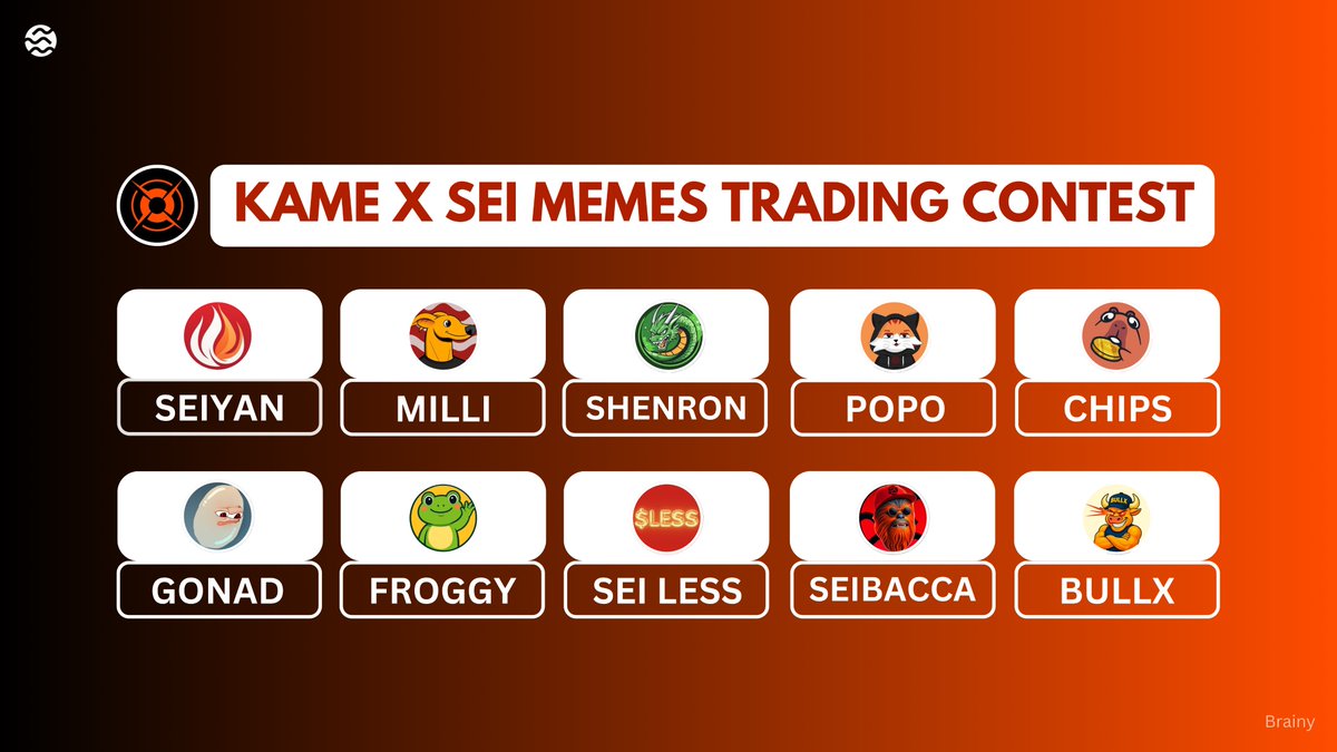 Giga Brainy ๐ด๐จ (@lucas_hinna) on Twitter photo 3000 SEI rewards are up for the Sei community from the Kame-Sei memes trading contest.
<a href="/kame_agg/">Kame Aggregator</a> has announced Kame-Sei memes trading contest featuring 10 <a href="/SeiNetwork/">Sei</a> memecoins.
The memecoins included in the contest are
1. <a href="/seiyantoken9000/">SEIYAN on SEI</a>
2. <a href="/MilliCoinSei/">MILLI โก</a>
3. 3000 SEI rewards are up for the Sei community from the Kame-Sei memes trading contest.
<a href="/kame_agg/">Kame Aggregator</a> has announced Kame-Sei memes trading contest featuring 10 <a href="/SeiNetwork/">Sei</a> memecoins.
The memecoins included in the contest are
1. <a href="/seiyantoken9000/">SEIYAN on SEI</a>
2. <a href="/MilliCoinSei/">MILLI โก</a>
3.