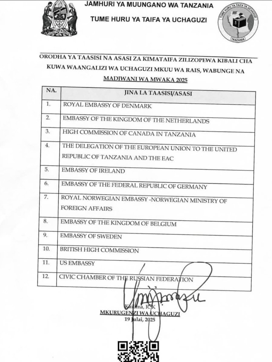 TAARIFA MUHIMU KUTOKA TUME HURU YA UCHAGUZI 📌