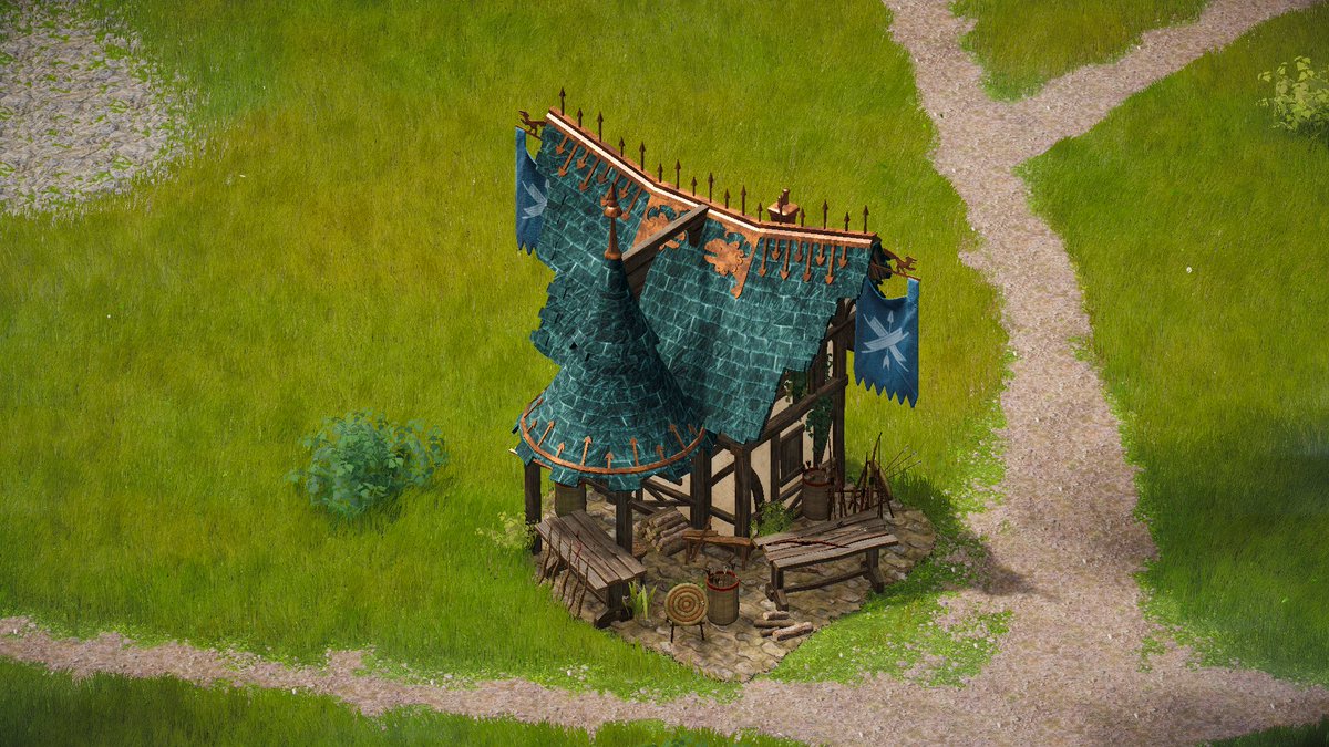 flarup's tweet image. One thing that’s come up in testing: our buildings need to be easier to tell apart. We’ve been working on making their utility more obvious through design language. #screenshotsaturday