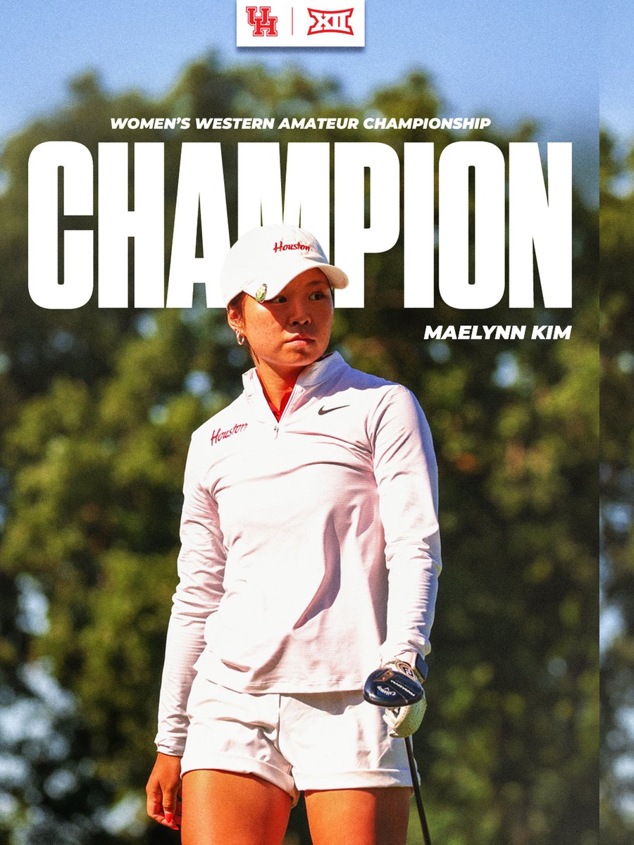 UHCougarWGolf's tweet image. SHE DID IT!!!
Your 2025 Women's Western Amateur Champion... Maelynn Kim! π π πͺπ½ π€ @WWGAGOLF
#GoMaelynn #GoCoogs πΎ