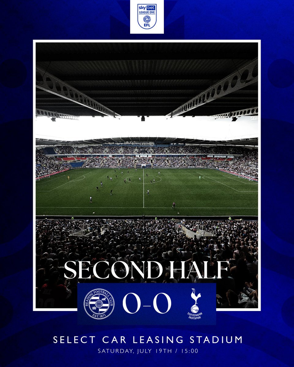 ReadingFC's tweet image. A packed @SC_Leasing Stadium welcomes the teams back out, and we're underway.
COME ON UURRRRZZZZZ!