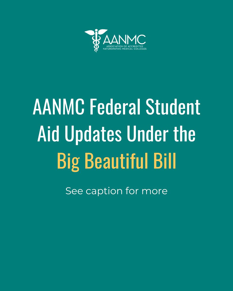 We want to share important updates regarding federal student loan policy changes resulting from the recently passed federal budget reconciliation legislation commonly referred to as the Big Beautiful Bill. Read the full statement: aanmc.pulse.ly/xndn5le8dt