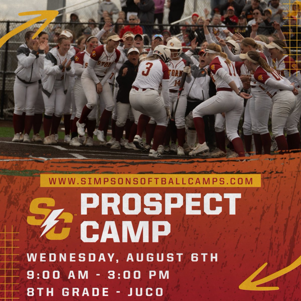 Limited Spots Available, Get Signed Up Today!
simpsonsoftballcamps.com
#RollStorm