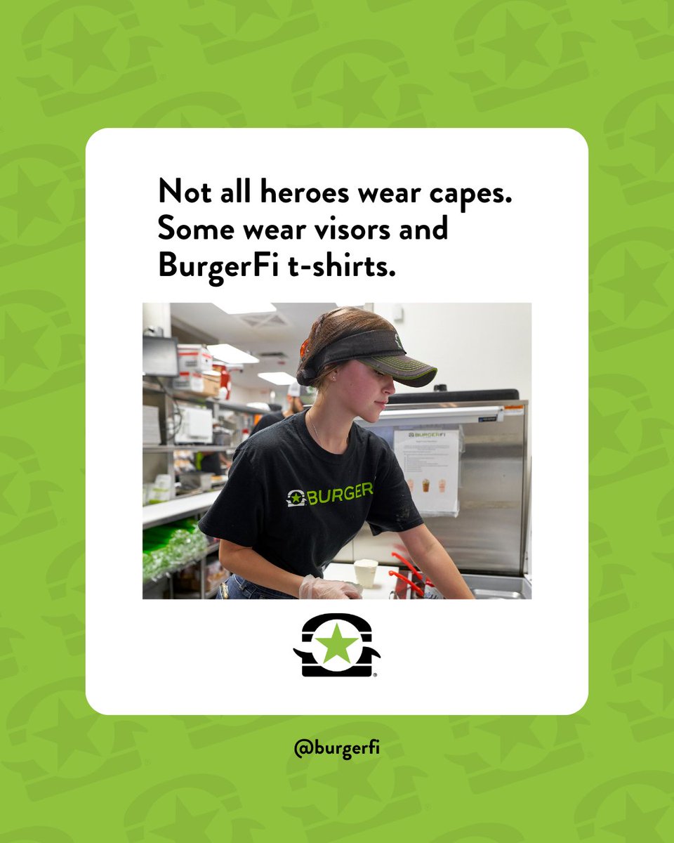 BurgerFi (@burgerfi) on Twitter photo These are our heroes. π¦Έ #SuperHero #BurgerFi #BurgerLover These are our heroes. π¦Έ #SuperHero #BurgerFi #BurgerLover
