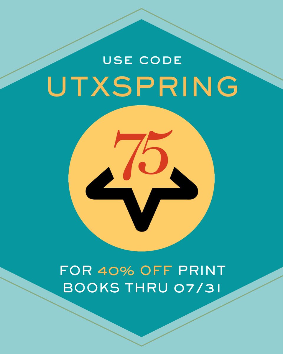 UTexasPress's tweet image. Here to drop a reminder that our warm weather sale is running though the end of July! Swipe through to see the great deals you can get on new and forthcoming titles when you shop on our website below!
Happy reading! 📚🌤️🌱
#ReadUP #booksale
utpress.utexas.edu
