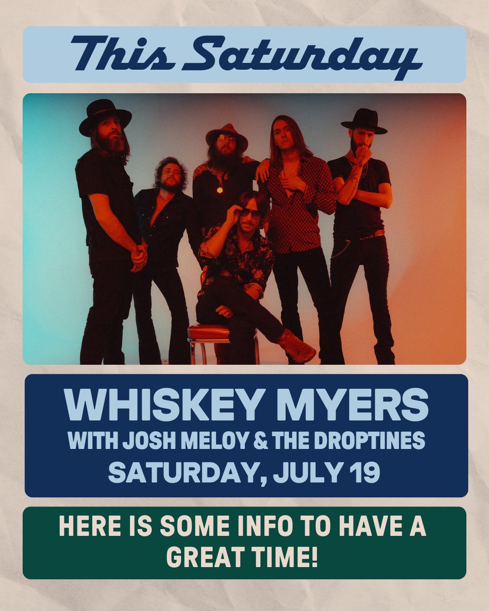 Ascend_amp's tweet image. πΈ TONIGHT - SATURDAY 7/19 πΈWhiskey Myers at Ascend Amphitheater!
βοΈ HIGH TEMPERATURE ALERT
π Plaza Doors: 4:30 PM
ποΈ Gates Open: 5:00 PM
πΆ Show Time: 6:30 PM
π² Want updates on tonight's show? Text "WHISKEY" to +1 (615) 437-4413
β¬οΈ Upgrades π livemu.sc/4jkjDPJ