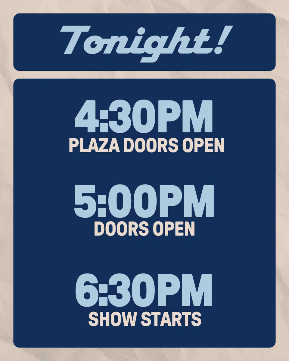 Ascend_amp's tweet image. πΈ TONIGHT - SATURDAY 7/19 πΈWhiskey Myers at Ascend Amphitheater!
βοΈ HIGH TEMPERATURE ALERT
π Plaza Doors: 4:30 PM
ποΈ Gates Open: 5:00 PM
πΆ Show Time: 6:30 PM
π² Want updates on tonight's show? Text "WHISKEY" to +1 (615) 437-4413
β¬οΈ Upgrades π livemu.sc/4jkjDPJ