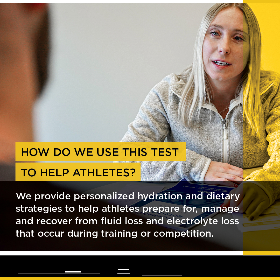 sanford_perform's tweet image. When you are in the heat of competition, you are losing fluids and electrolytes. How can you best manage and recover from those losses?
A sweat test at Sanford Sports can help you put together a personalized gameplan to help you prepare for and recover from competition.