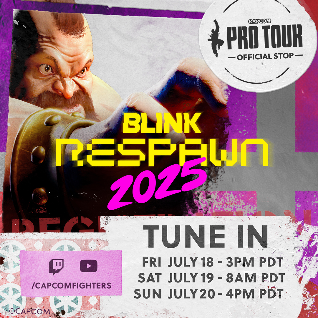 StreetFighter's tweet image. We're up and at 'em for Day 2 of #BlinkRespawn! We've got an action-packed day, so grab your snacks and join us for all of it!
🟣 Twitch.tv/CapcomFighters
📺 YouTube.com/CapcomFighters