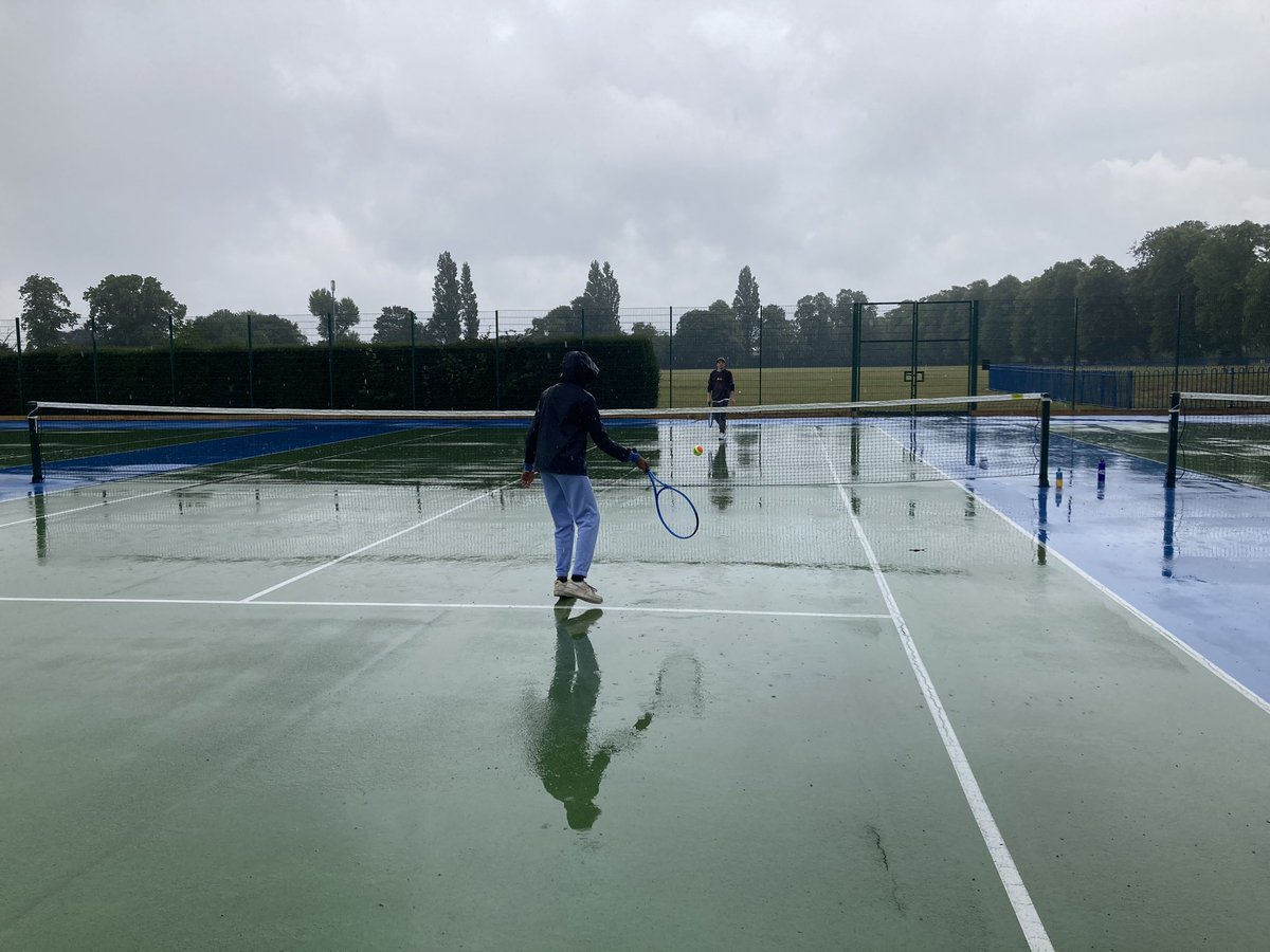 Bit of rain doesn’t stop the tennis on <a href="/sandwellcouncil/">Sandwell Council</a> parks! Wet, but the courts still looking and playing great! <a href="/wedotennisuk/">We Do Tennis C.I.C.</a>