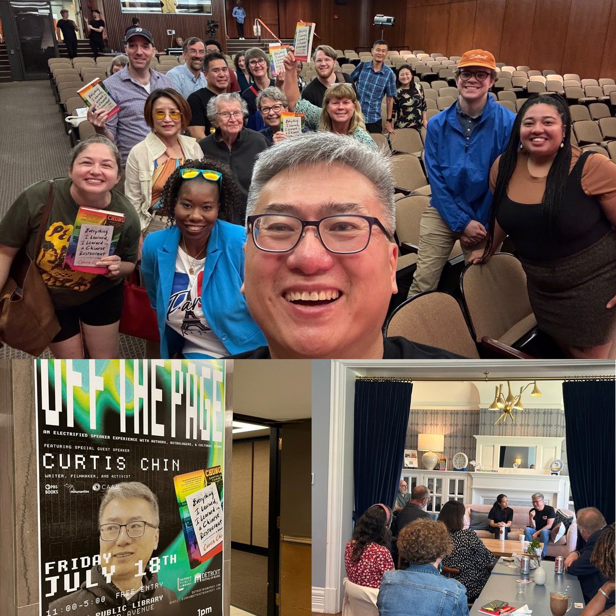 Thanks <a href="/mihumanities/">Michigan Humanities</a> @detbookfest @detroitpubliclibrary for bringing me home! Thanks for sharing the stage with me @brianaricereads @angelachillin Don't forget the big Book Fest on Sunday at Eastern Market with <a href="/pbsbooks/">PBS Books</a>